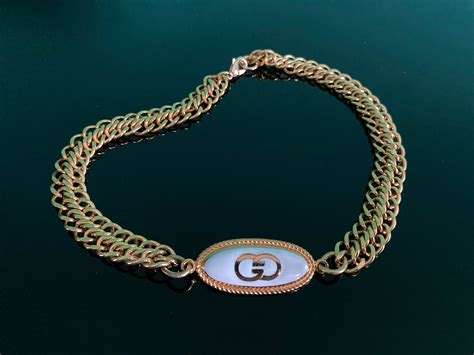 Gucci White Gold Choker Necklace 